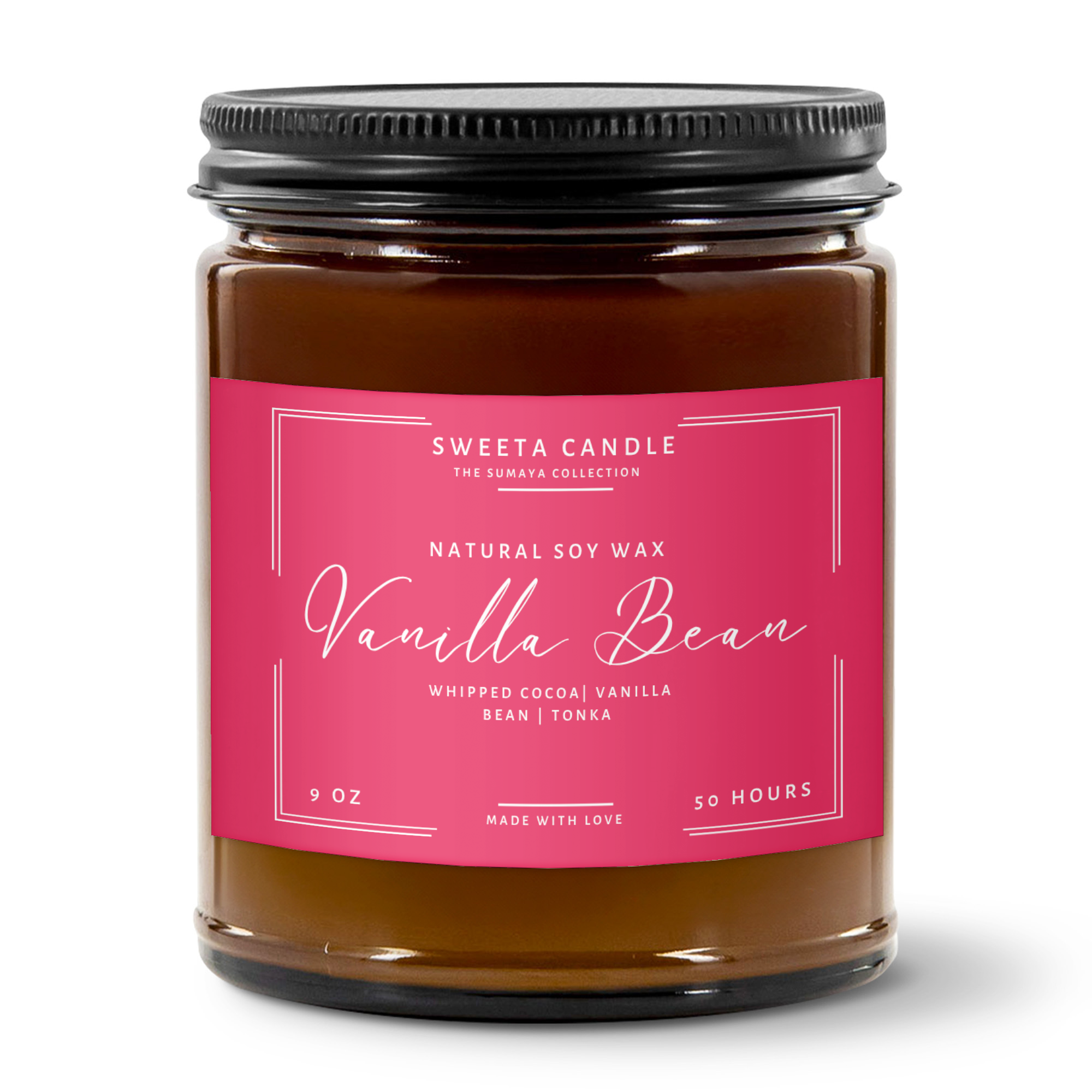 9oz Vanilla Bean Soy Candle | The Sumaya Collection — Sweeta Candle