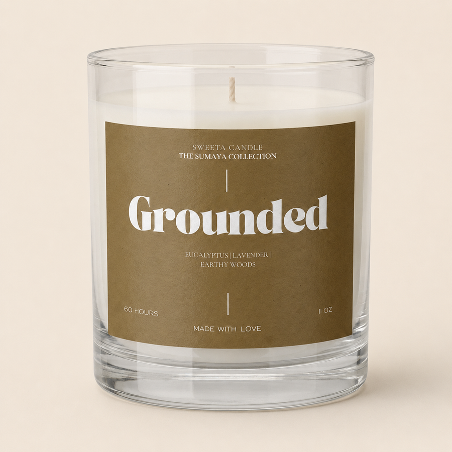 Grounded Eucalyptus Lavender Soy Candle | Sweeta Candle