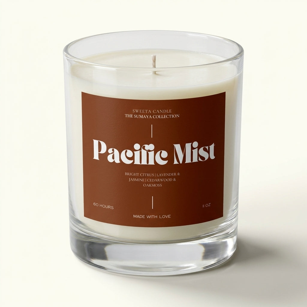 Pacific Mist Scented Candle | Citrus, Lavender & Cedarwood