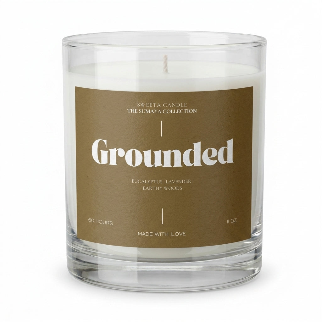 Grounded (Eucalyptus + Lavender) Luxury Scented Candle | 11oz Large Jar