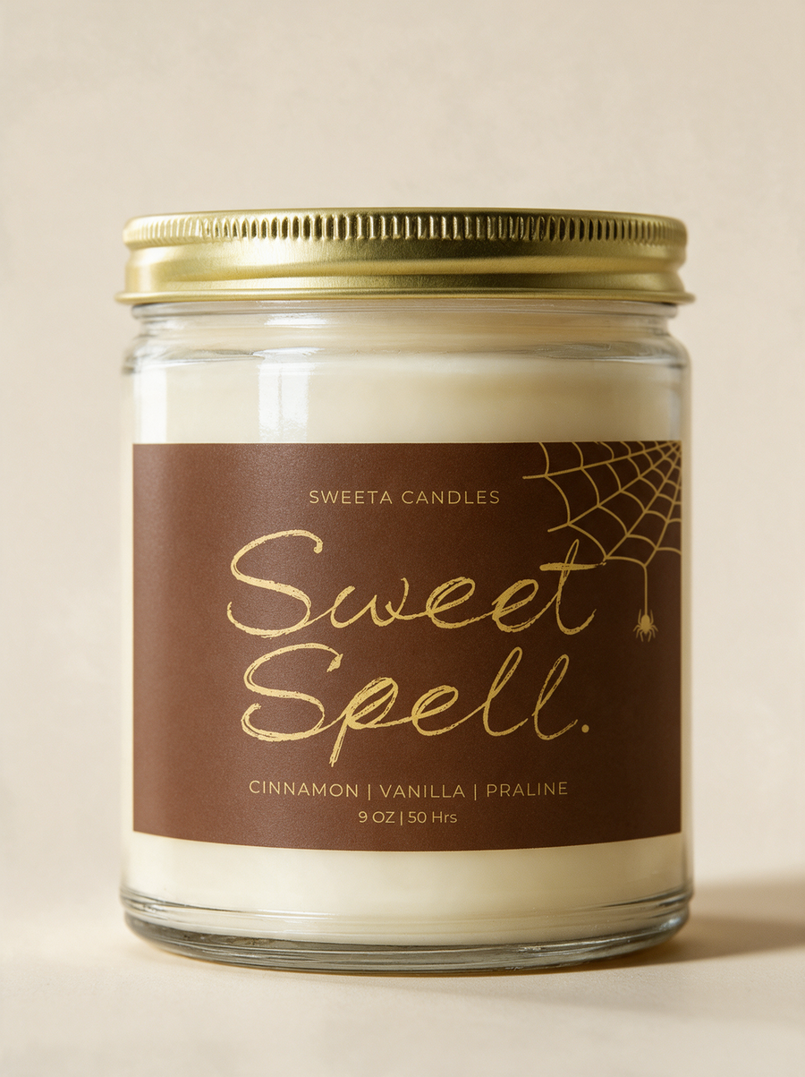 Sweet Spell Soy Candle | Cinnamon Vanilla Praline | 9oz Jar