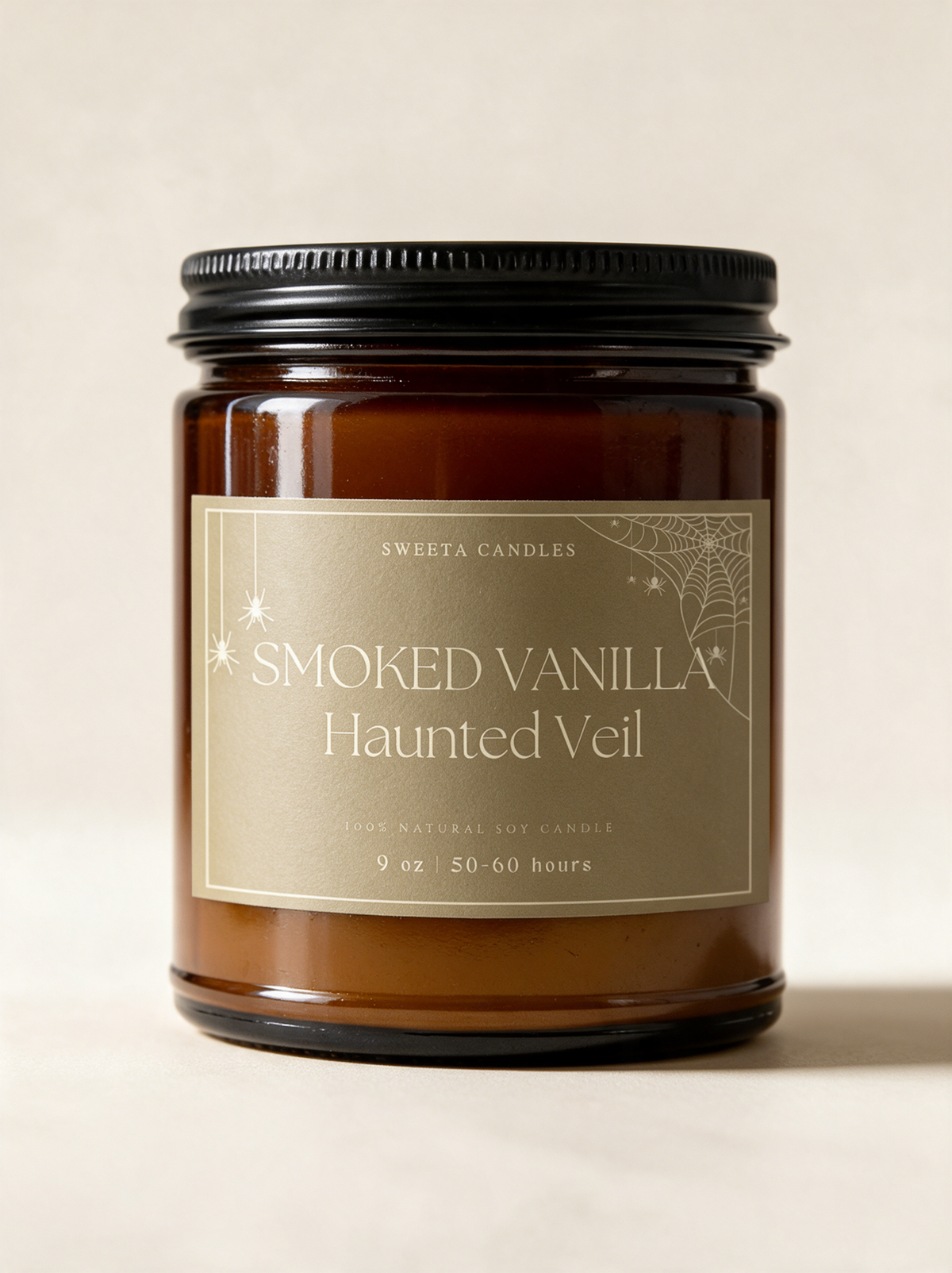 Smoked Vanilla Haunted Veil Soy Candle | 9oz Halloween Candle
